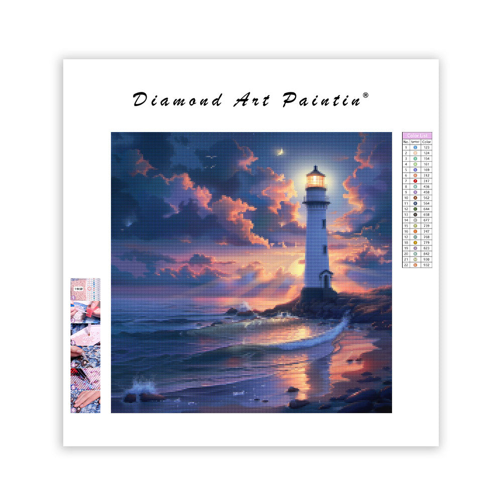 Quiet Lighthouse Glow - Diamond Painting