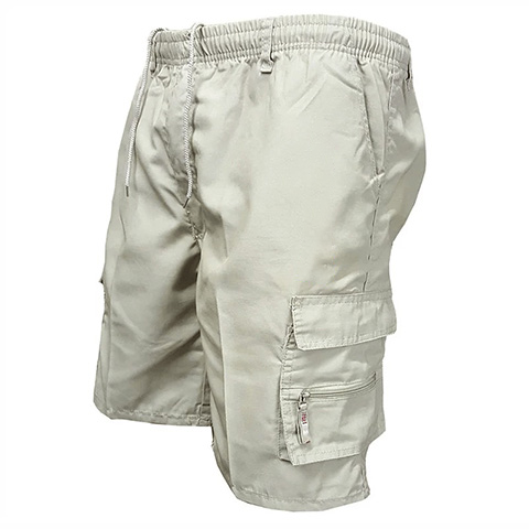 Men’s Zipper Pockets Hiking Athletic Running Shorts