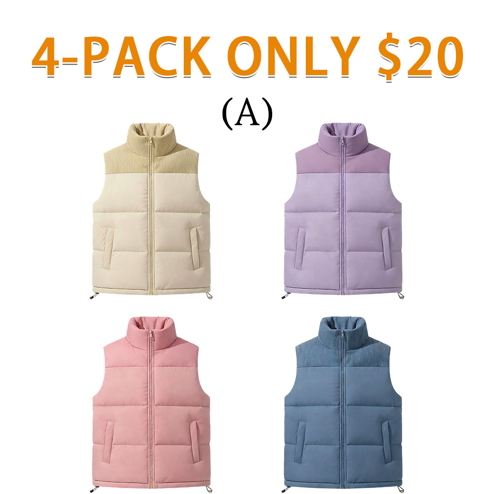 Women's Zip Up Puffer Vest with Pockets
