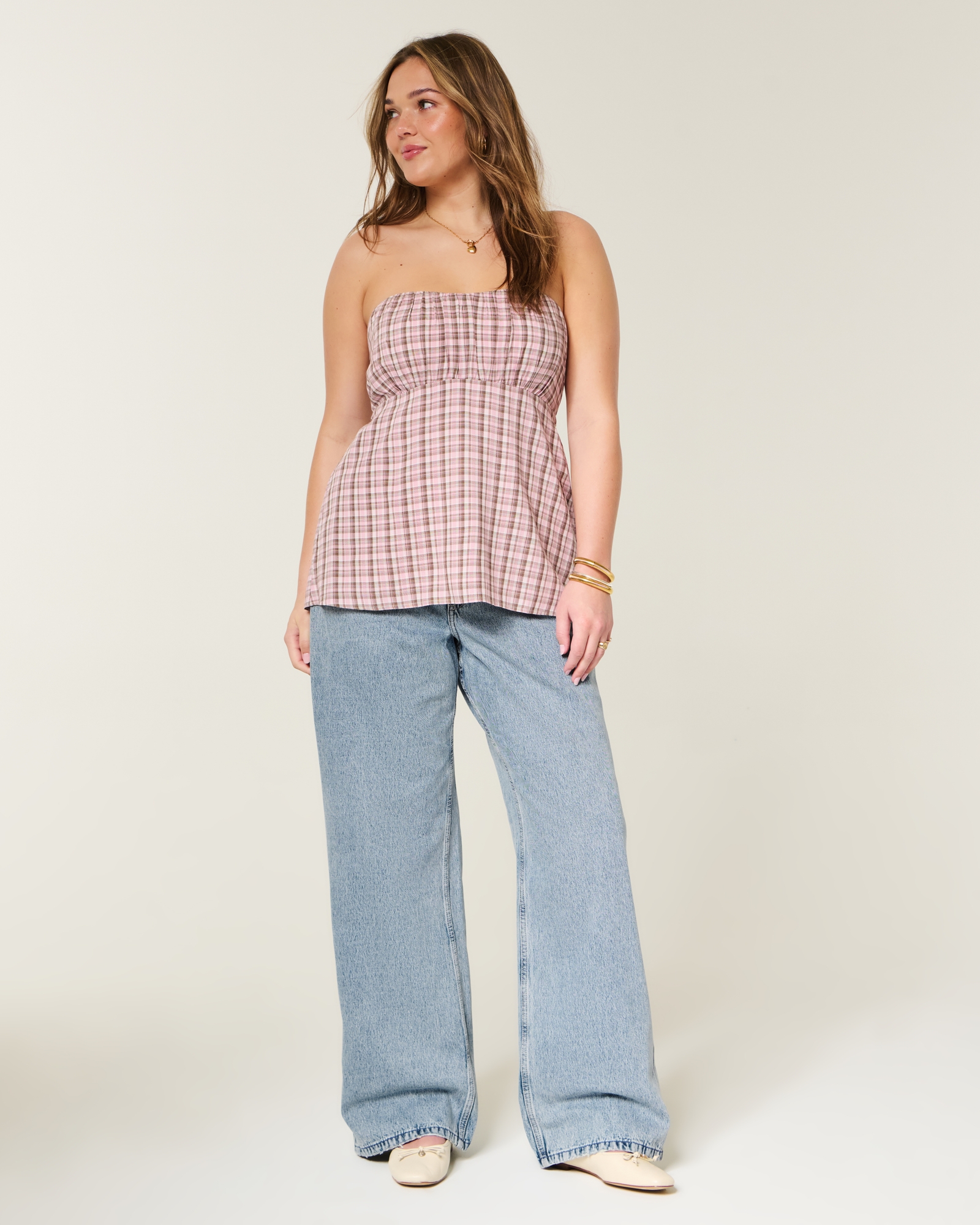 Low-Rise Dark Wash Baggy Jeans
