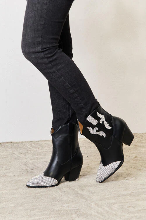 VIP Nights Rhinestone Pointed Boots