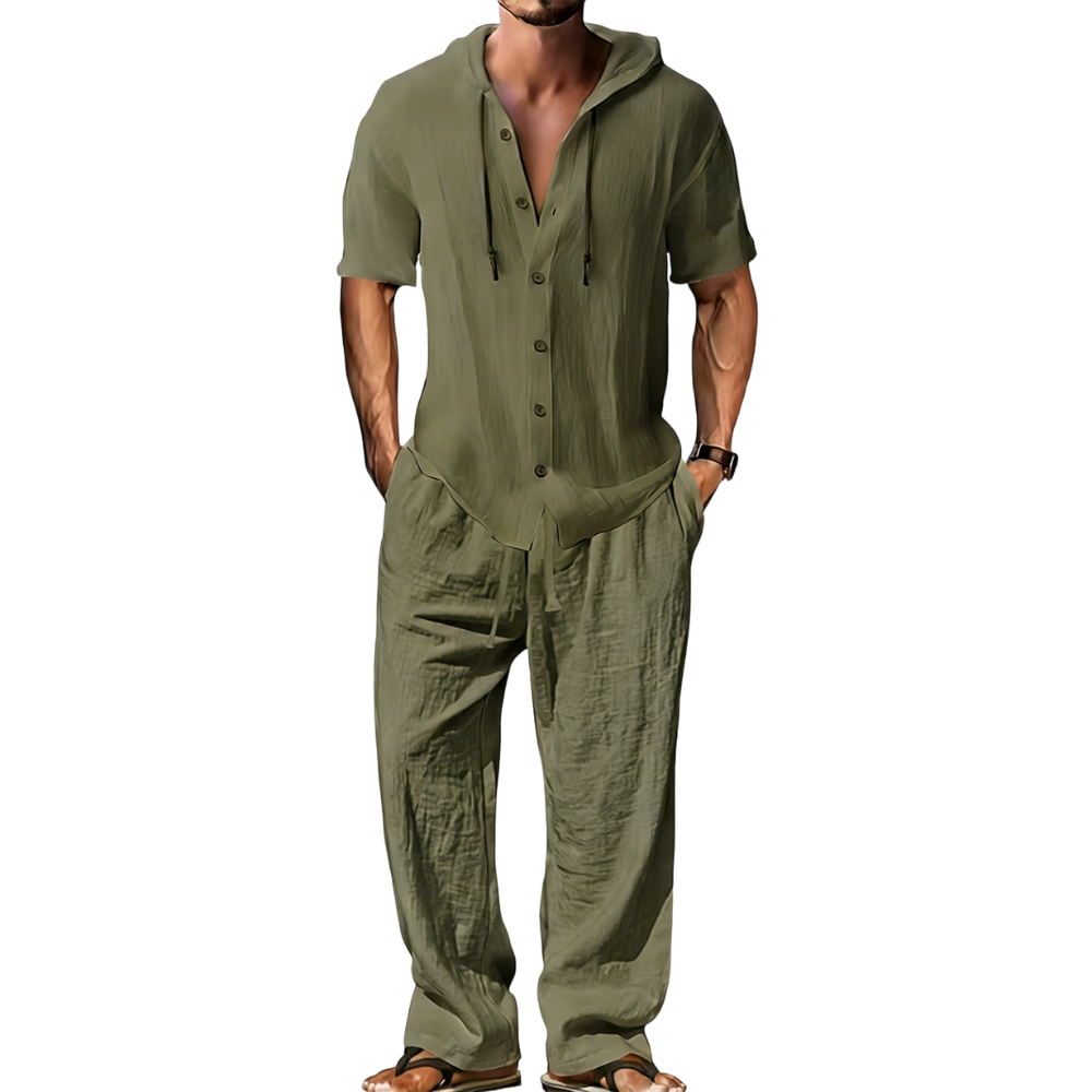 Men’s lightweight two-piece set with a hood