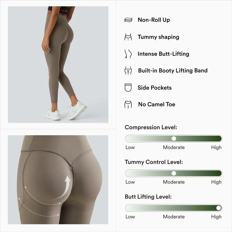 Women's High-Waist Shapewear Leggings With Pockets