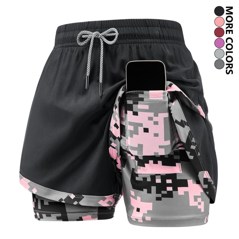 Women's yoga shorts with pockets and a drawstring waistband