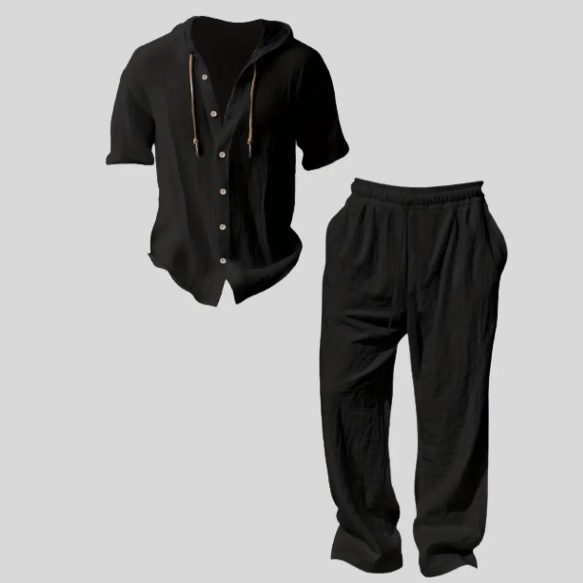 Men's Two-Piece Ribbed Knit Tracksuit