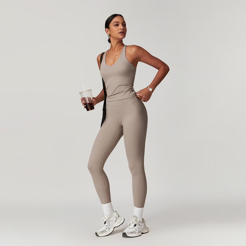 Women's Tank Top High Stretch Leggings Two-Piece Set