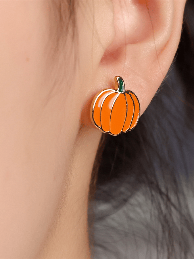 Halloween Pumpkin Element Earrings