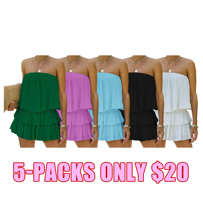 🌸 Off-Shoulder Smocked Romper