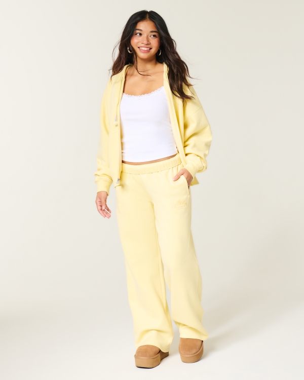 Hollister Feel Good Wide-Leg Logo Graphic Sweatpants