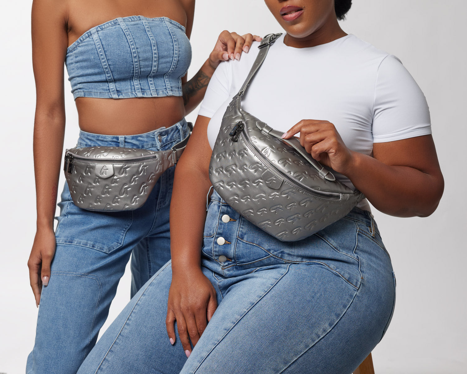 MINI MONOGRAM FANNY PACK - PLATINUM