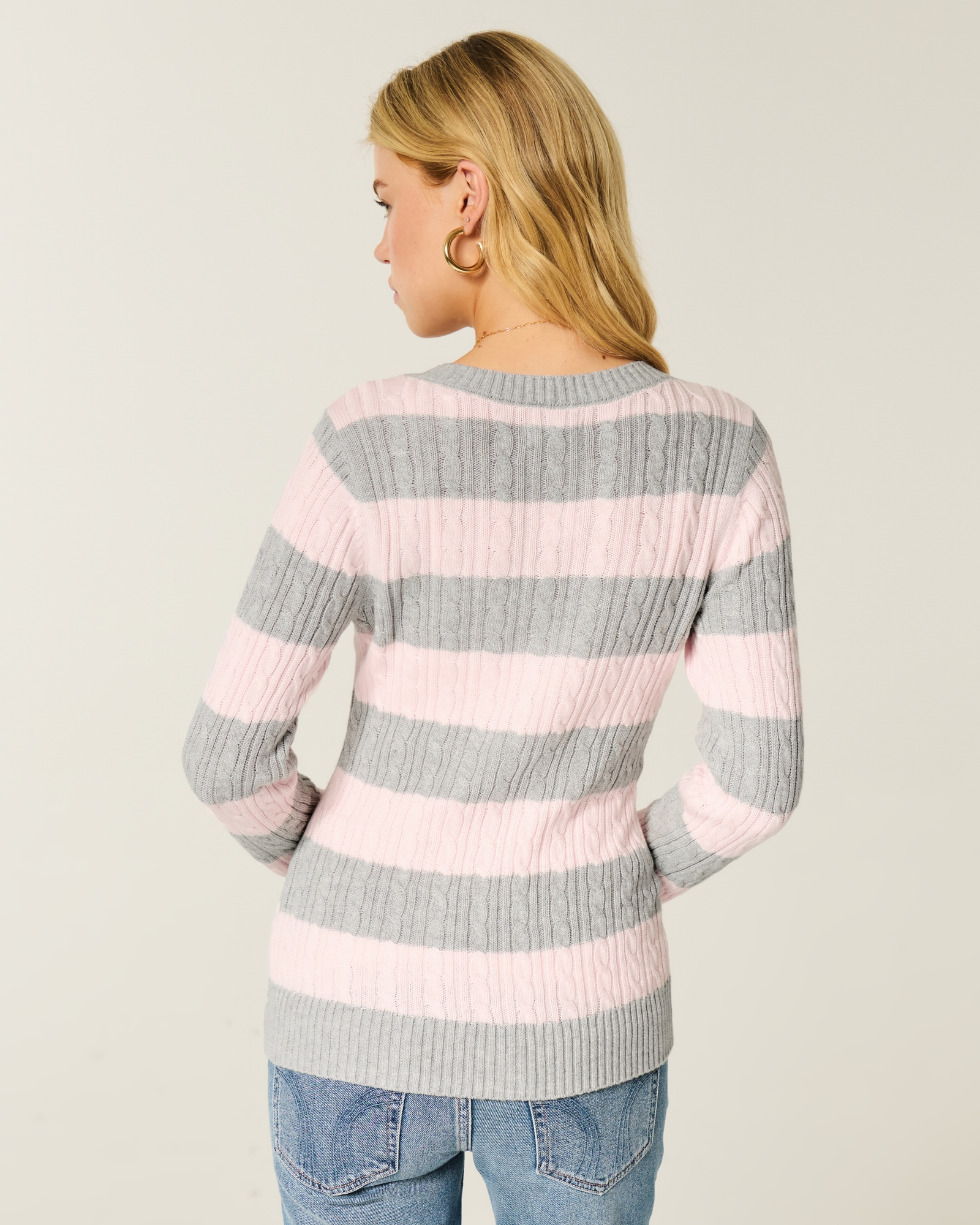 Cable-Knit Icon V-Neck Sweater