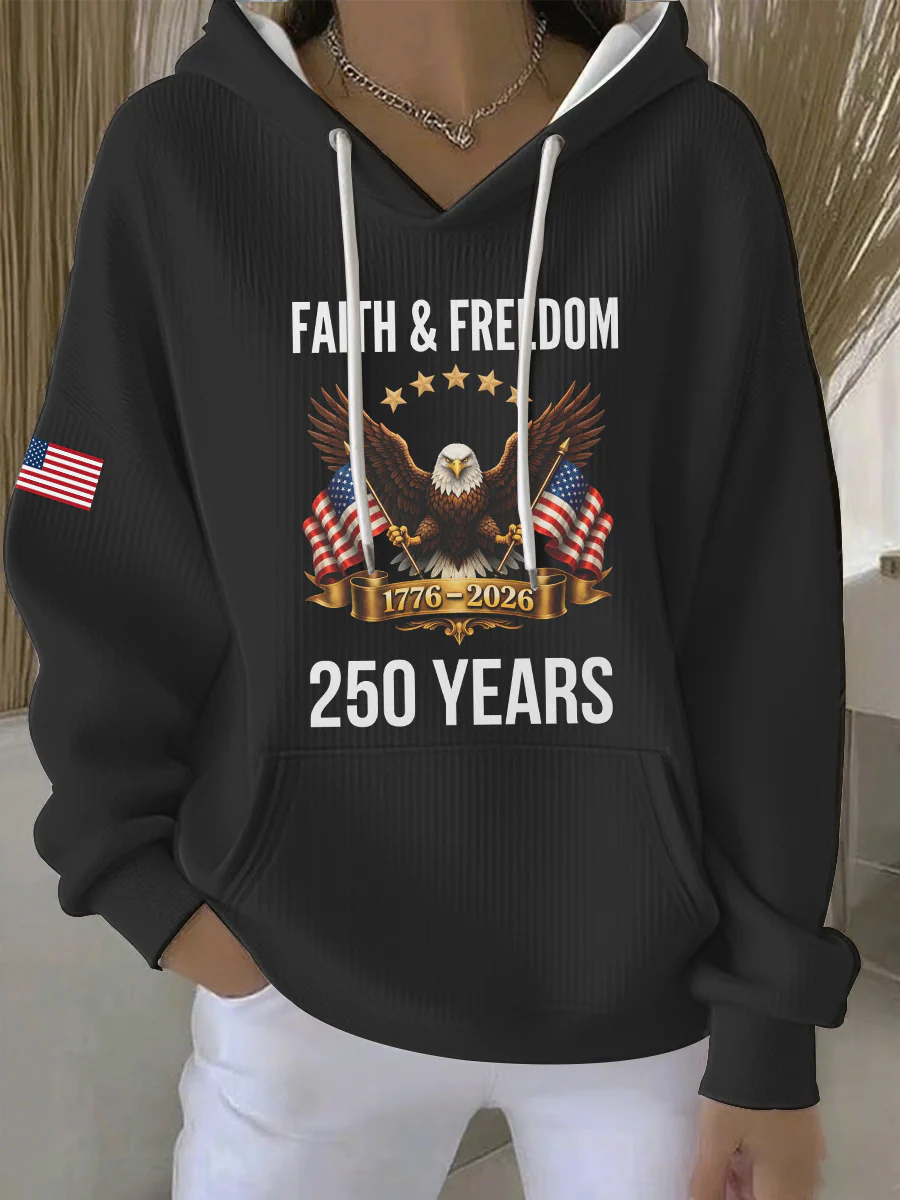 American 250Th Anniversary Patriotic Eagle Flag Hoodie