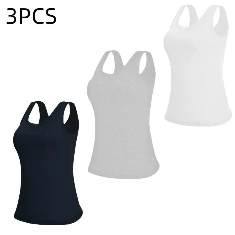 Ribbed Workout Tank Tops for Women with Built in Bra Tight Racerback Scoop Sports Tank Neck Athletic Top for Summer And All Seasons Womenswear Bras