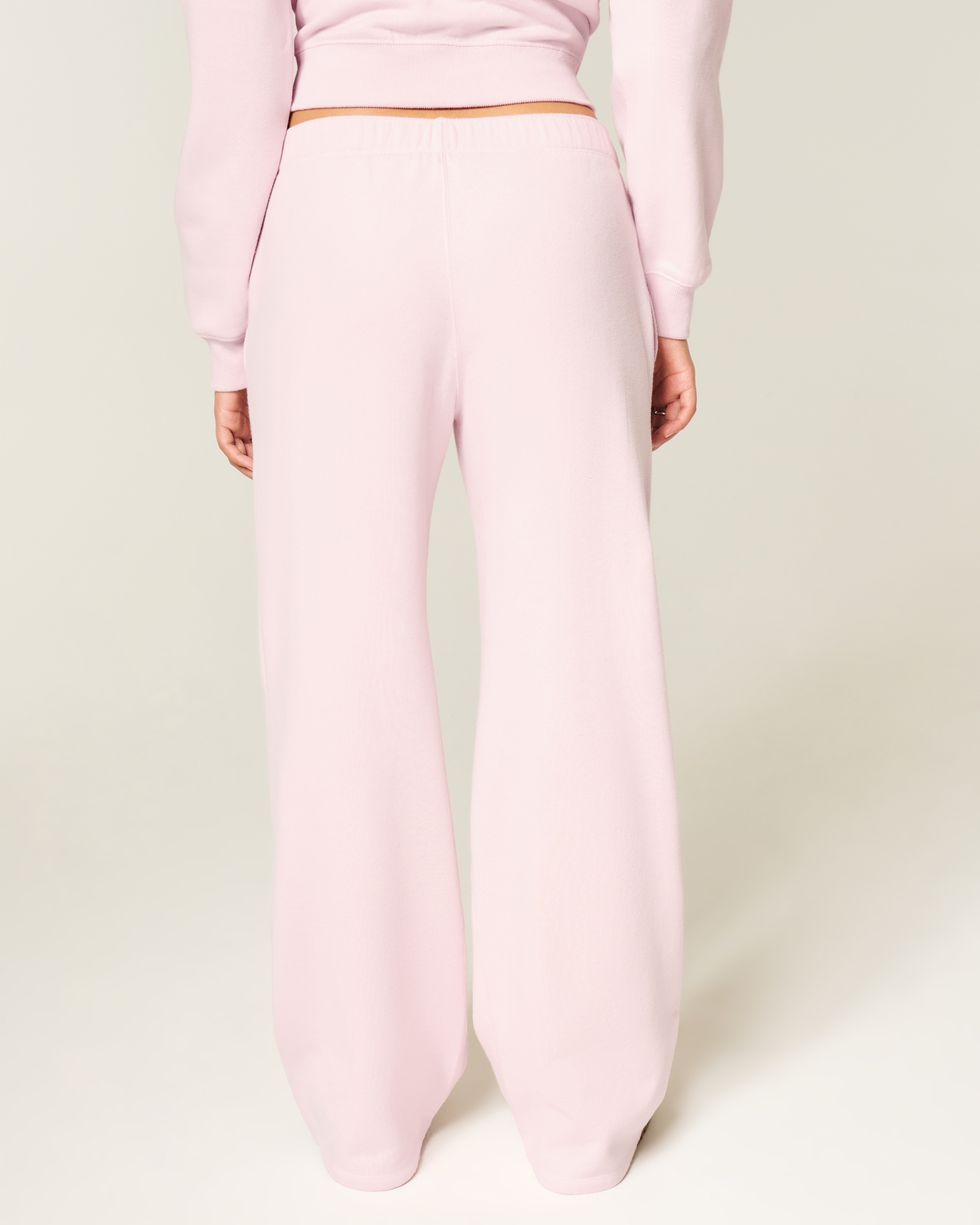 Logo Graphic Pink Camo Wide-Leg Sweatpants