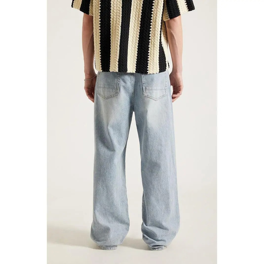 Loose Fit Drawstring Baggy Jeans