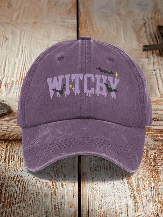 Unisex Halloween Witchy Print Hat