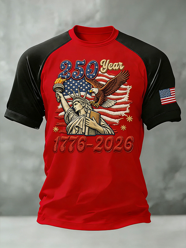Men'S And Women'S Casual 250Th Anniversary Founding Celebration Raglan T-Shirt