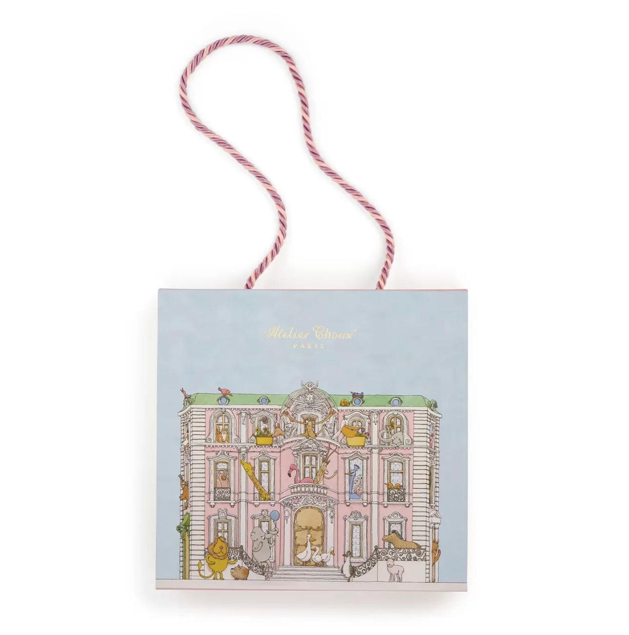 Carr  & Satin - In Bloom Pink Swaddle & Bib with Gift Box Set
