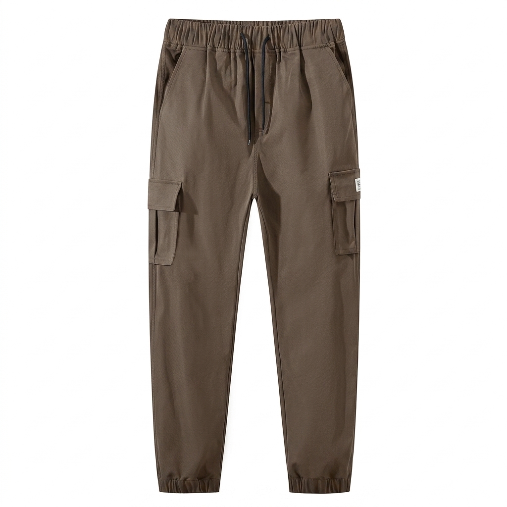 Men's 5-Pack Multi-Pocket Cargo Jogger Pants – Slim Fit, Tapered Leg, Casual Streetwear