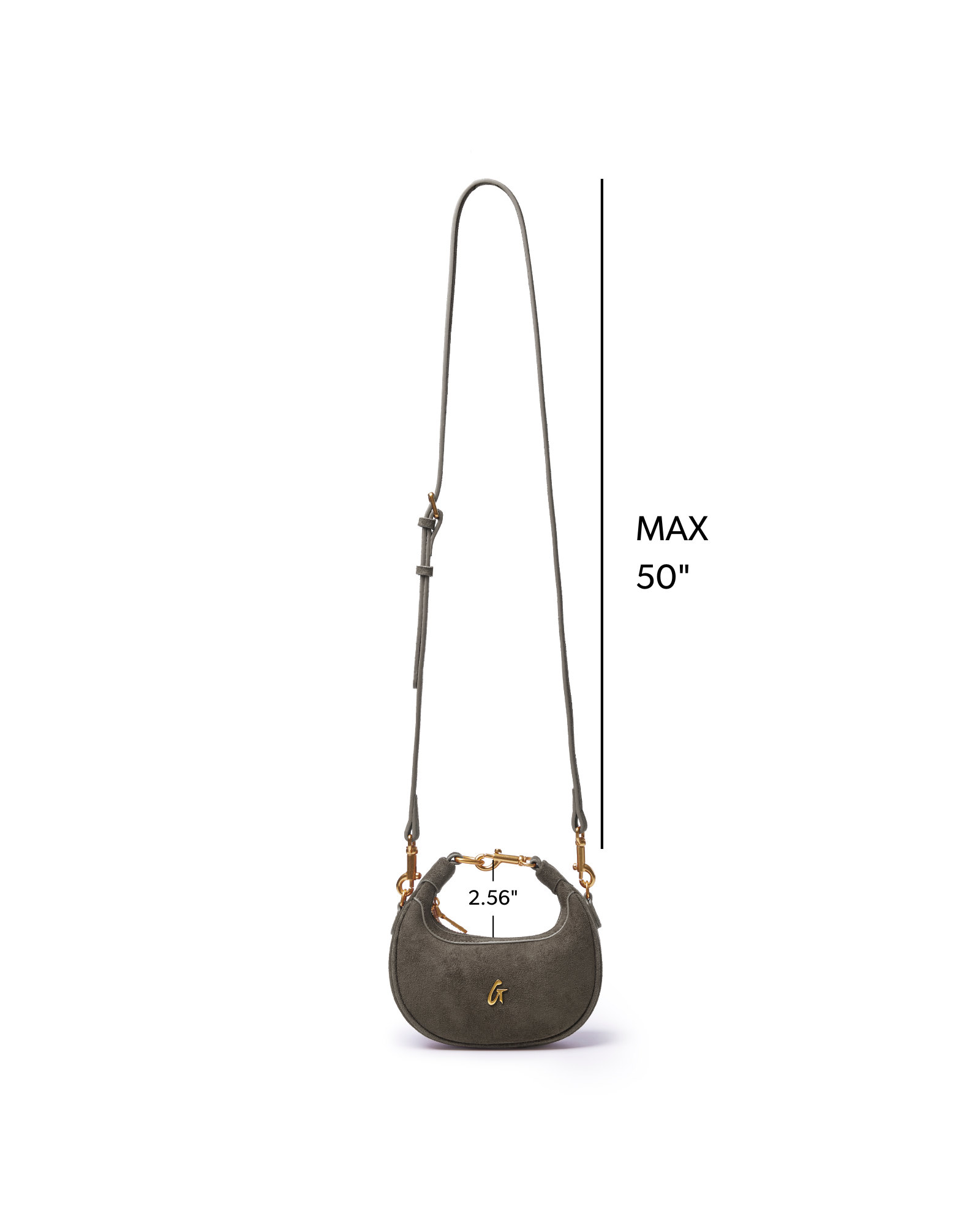 NANO SUEDE HOBO BAG - OLIVE GREEN