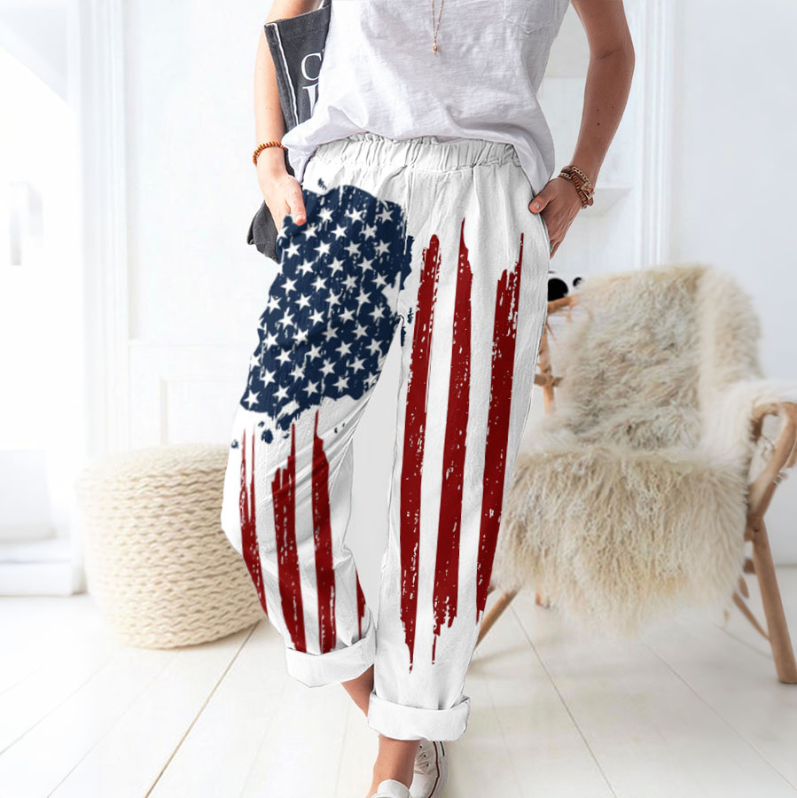 Women'S Independence Day Printed Casual Pants