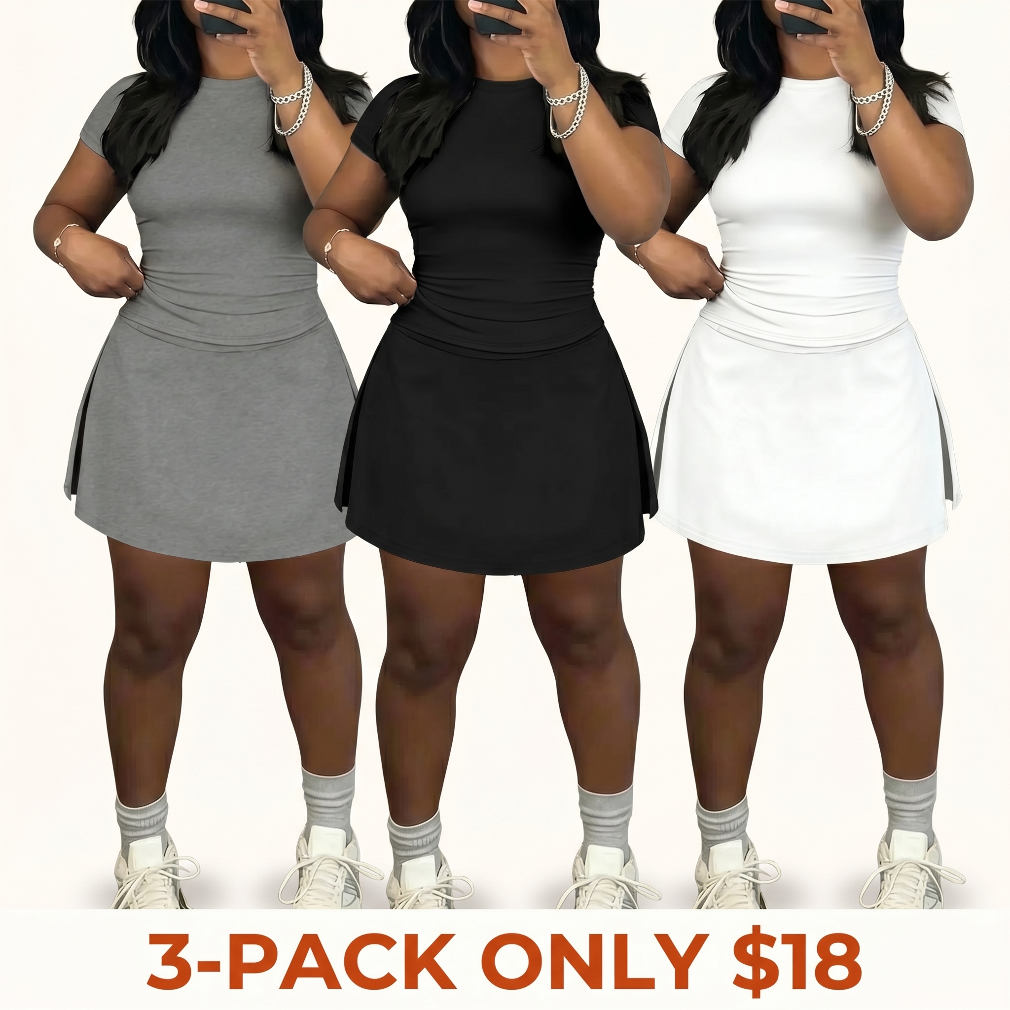Women's Short-Sleeve Casual Sportswear Set