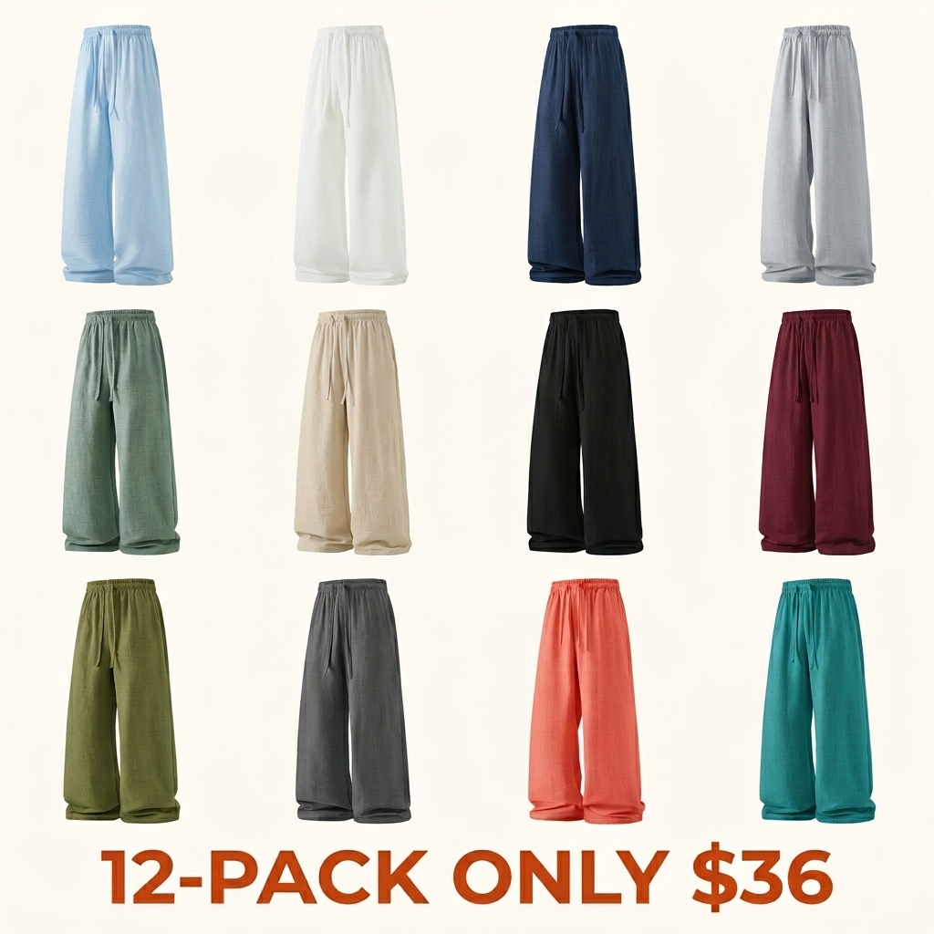 Men's Lightweight Casual Retro Summer Trousers