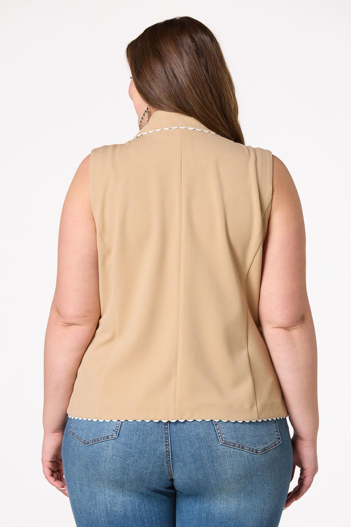 Plus Size Ric Rac Vest