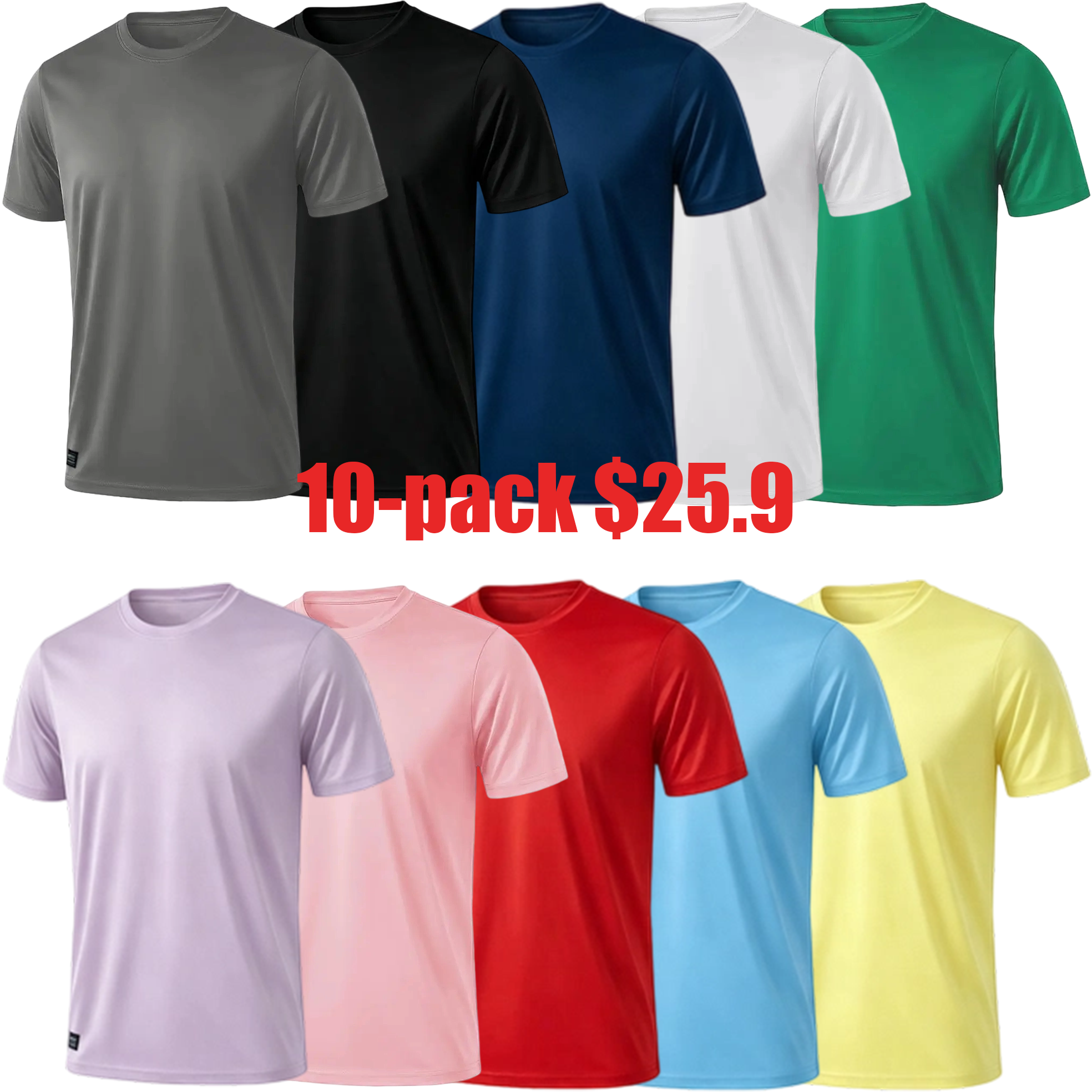Last Chance! 10 Pieces for $25.9, Today Only! 🔥🔥 Unisex UPF 50+ Quick Dry Rash Guard Shirt – Moisture-Wicking Breathable Activewear for Running, Swim, Hiking & Outdoor Sports