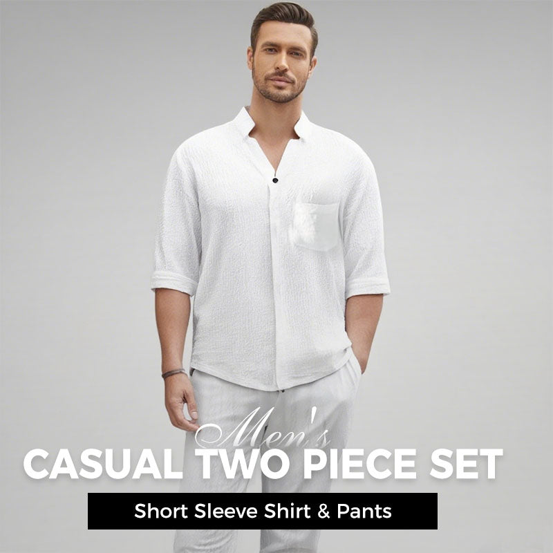 Men's Trendy Cotton Linen Top & Pants Two-Piece Set🎉BIG SALE-70% OFF