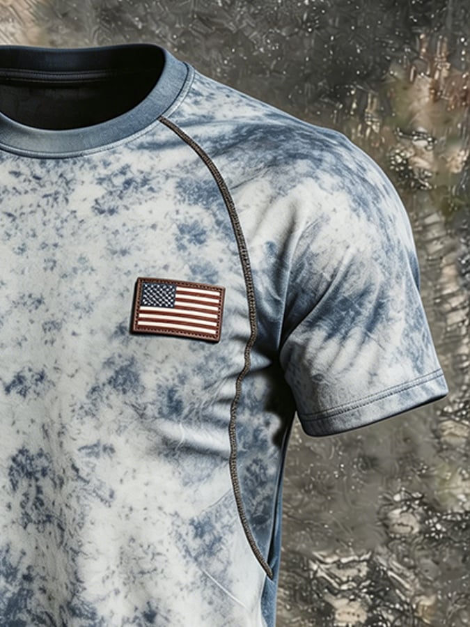 Men's Washed Denim T-Shirt