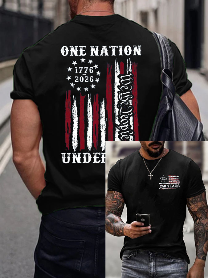 Men'S One Nation Under God  T-Shirt