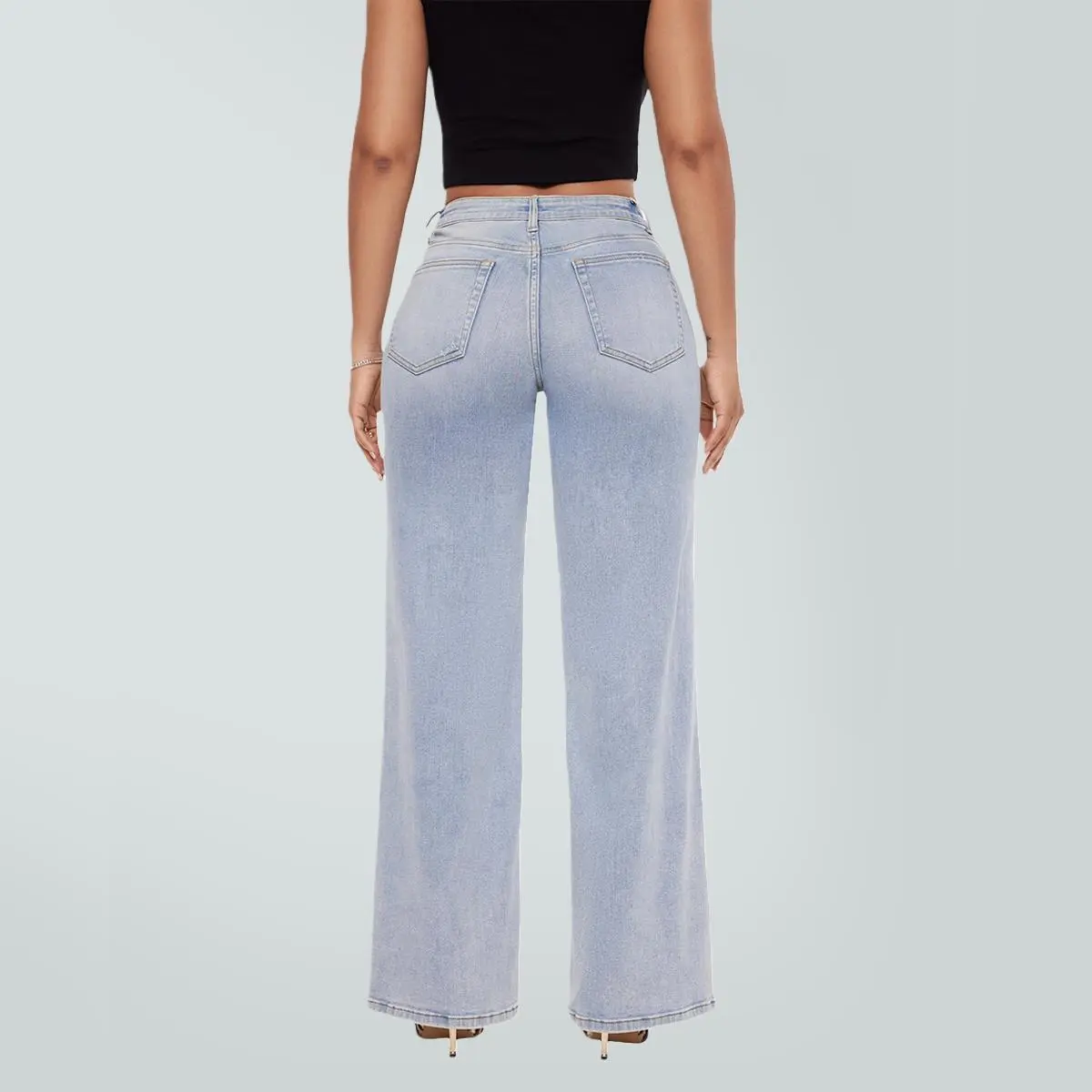 ⚡ Mid-Low Rise Baggy Jeans for Women 🔥