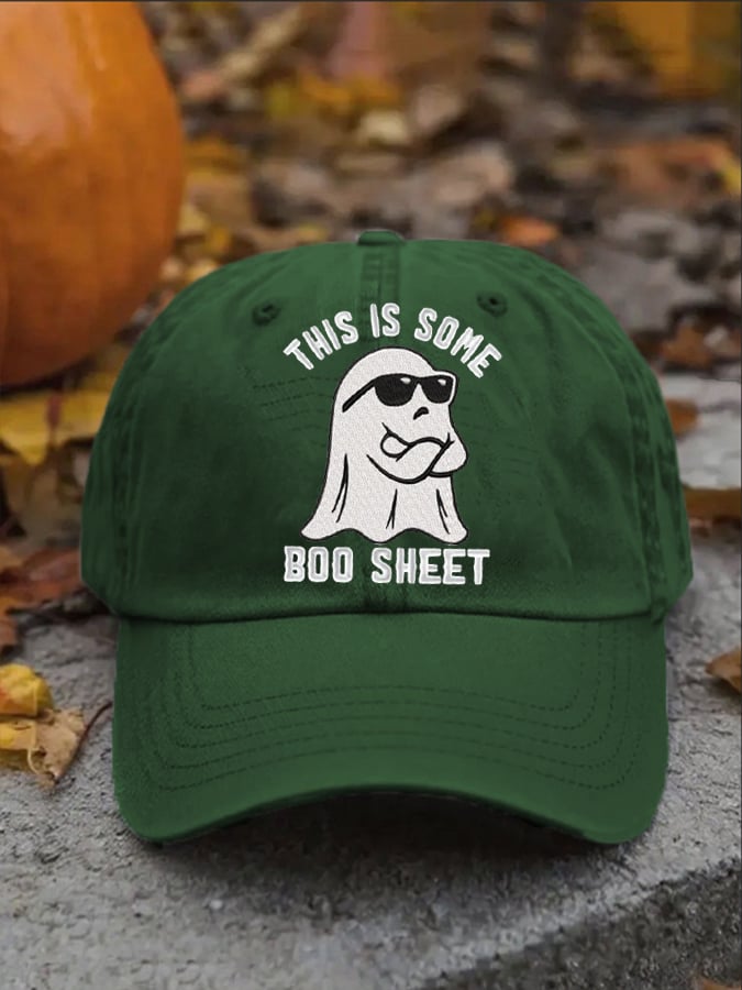 Western This Is Some Boo Sheet embroidery Print Hat