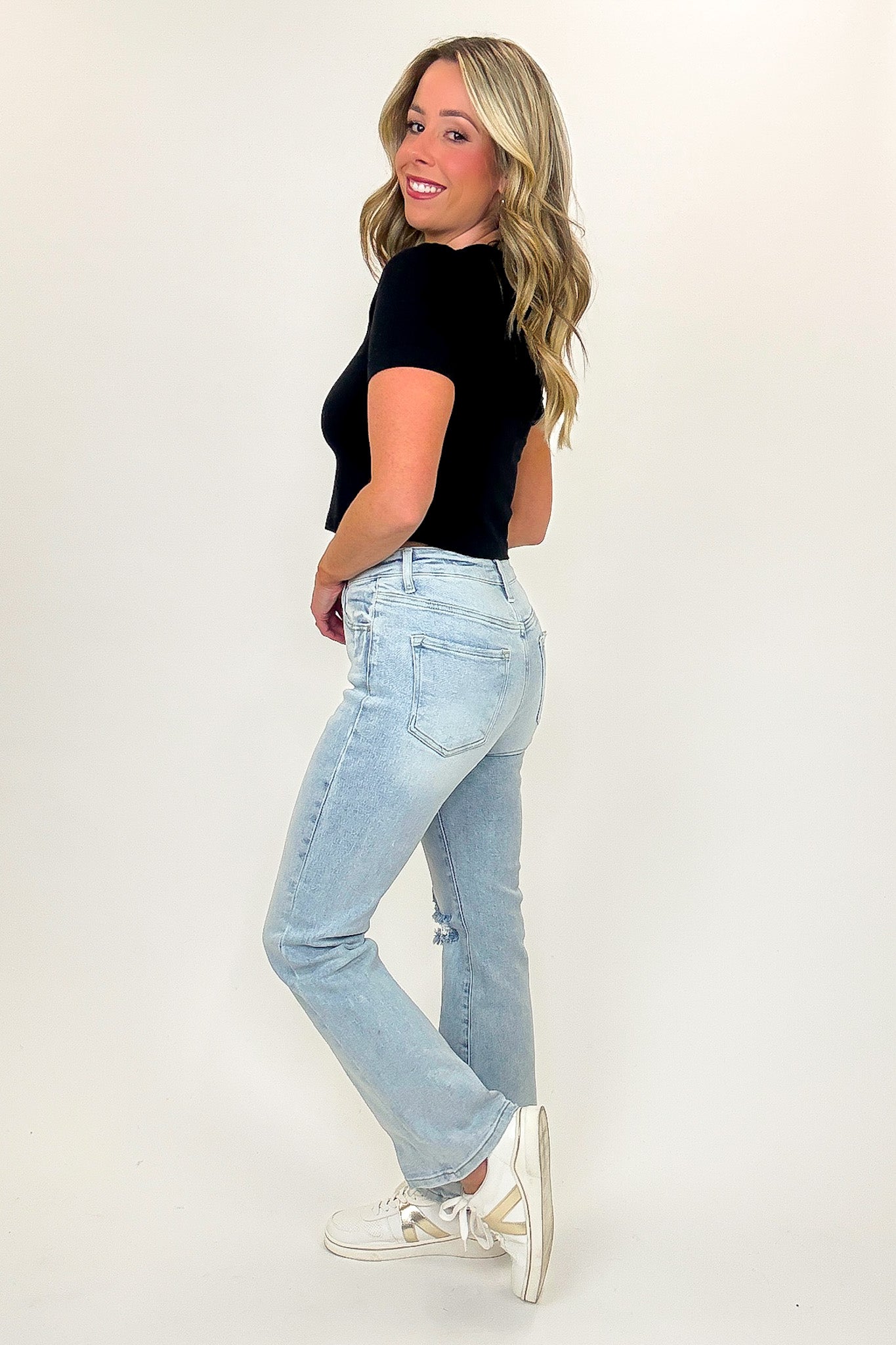 High Rise Crop Flare Pants