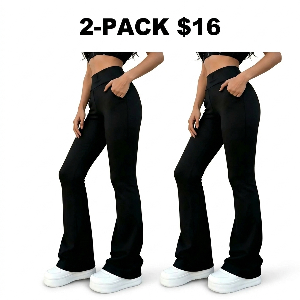 Women's High Stretch Micro Flare Sweatpants Soft Elastic Flare Yoga Pants