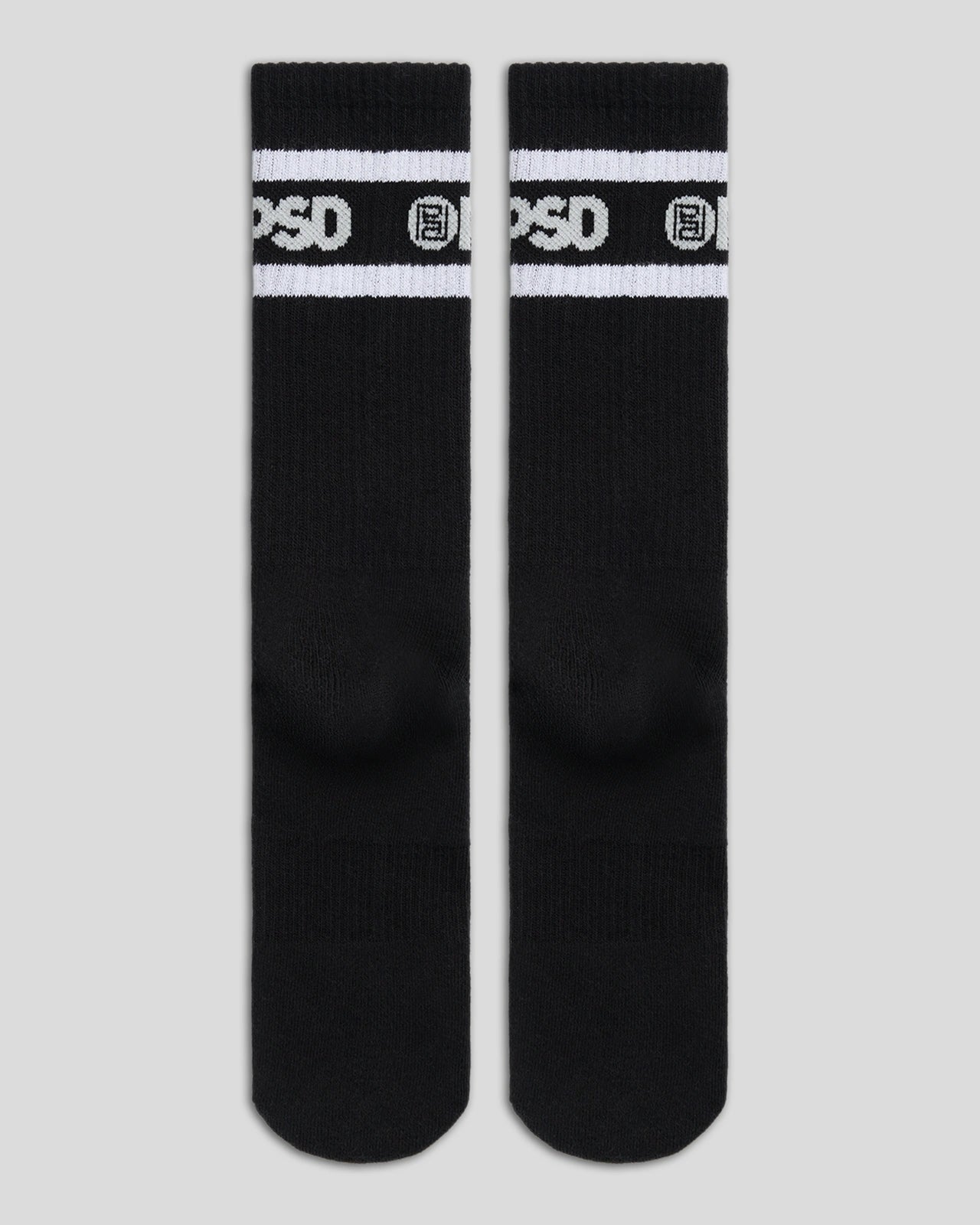 3 Pack - Logo Stripe Crew - Black