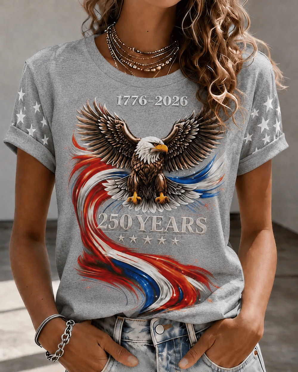 Women's America 1776-2026 Freedom Print T-shirt