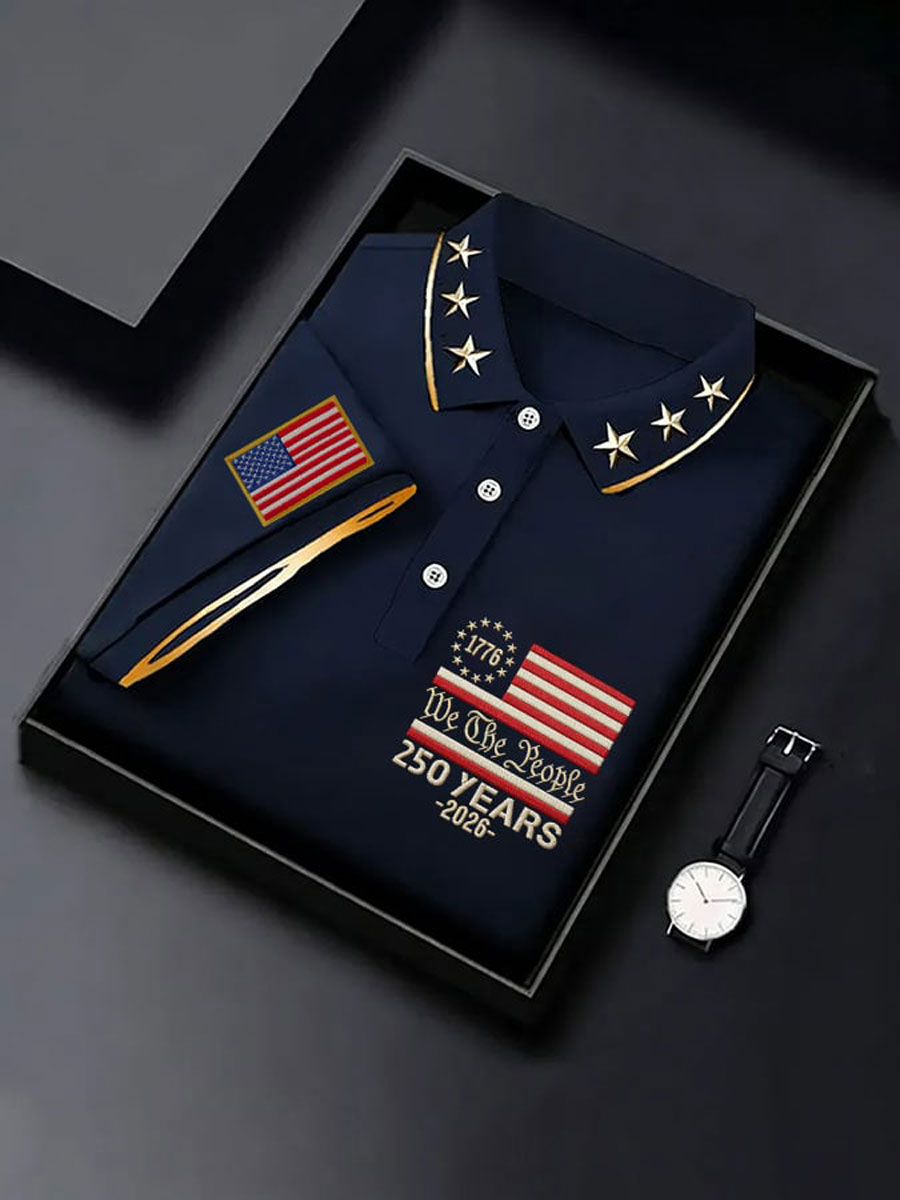 Men'S 250Th Anniversary Printed Casual T-Shirt
