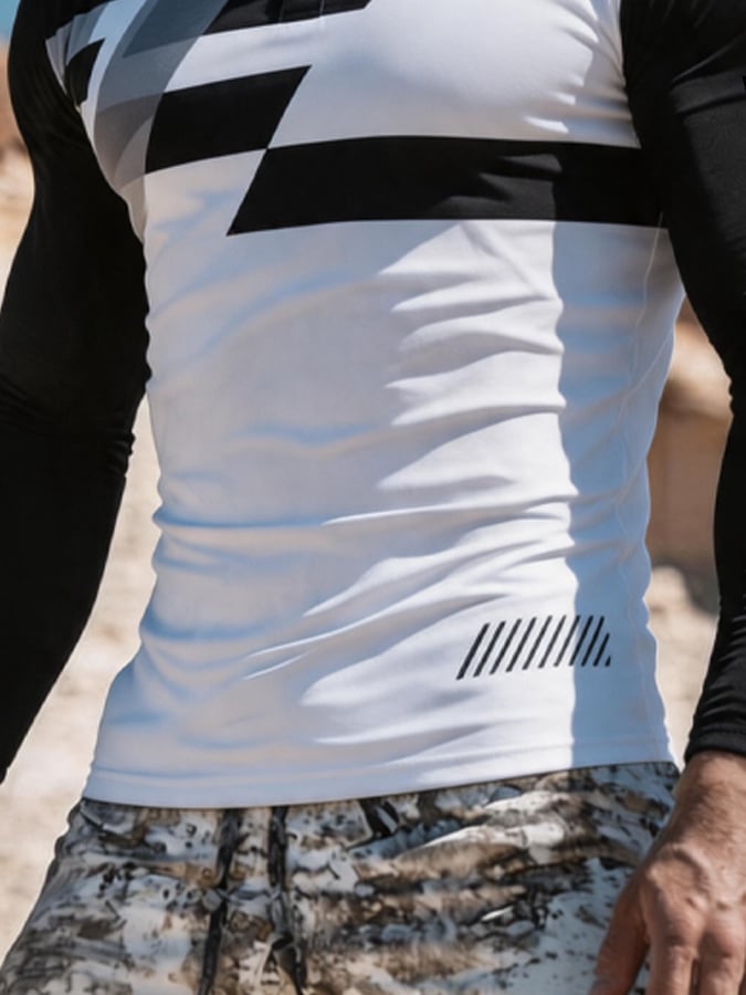 Men's Outdoor Sun Protection Breathable Cool Hooded Sun Protection Long-Sleeved Top