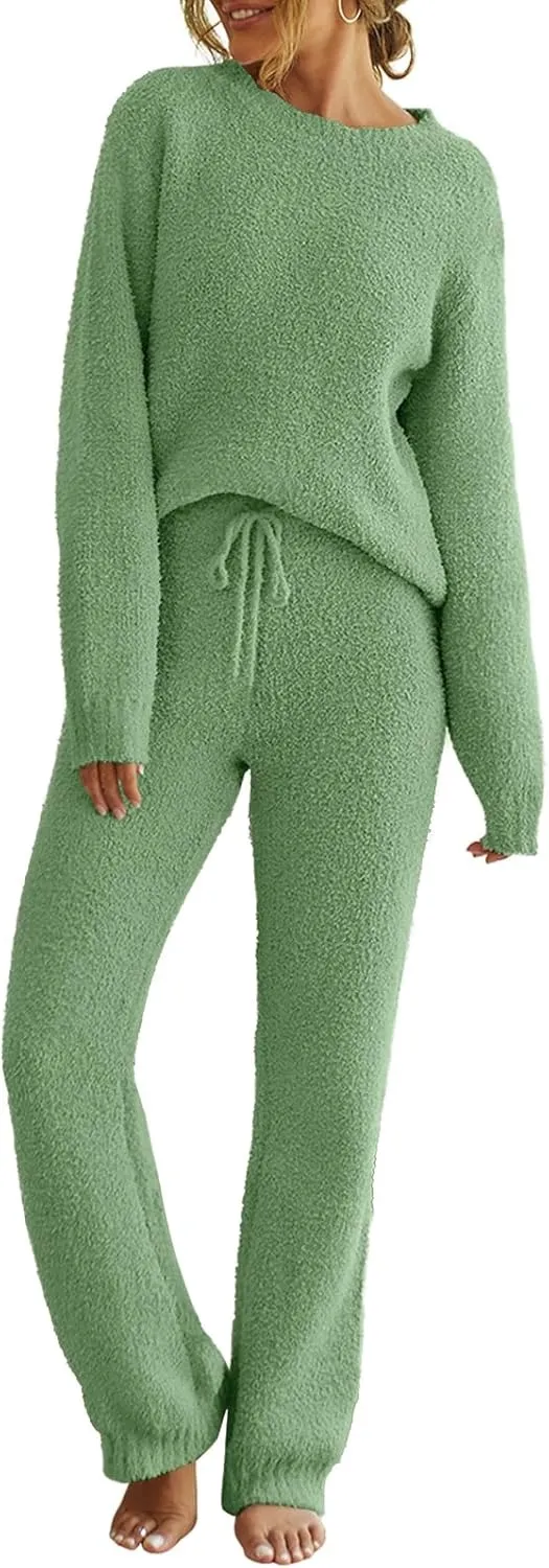 Womens Pajama Sets 2025 Fall Lounge Sweater Set