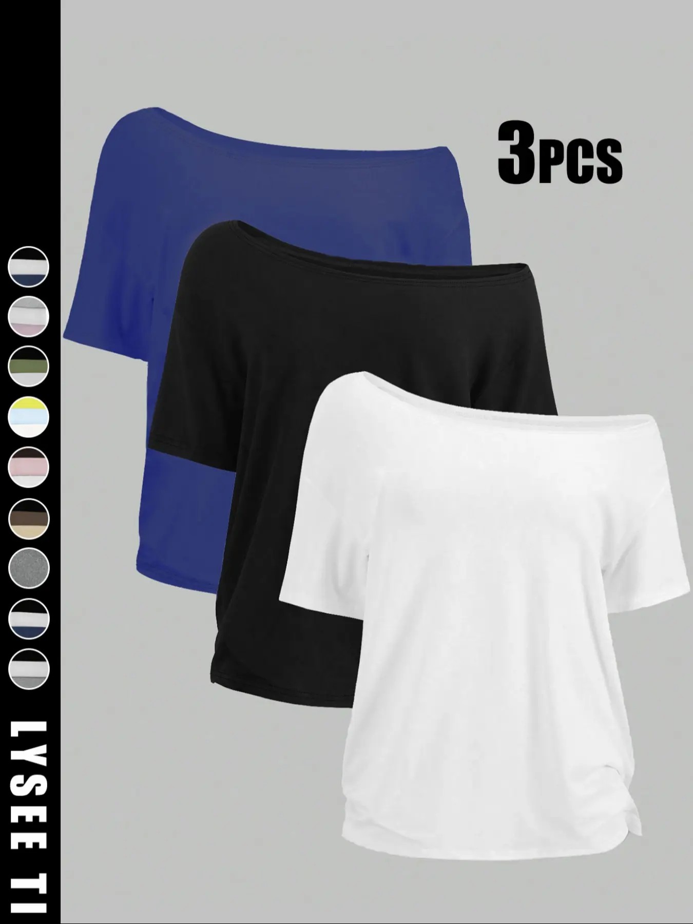 🔥🔥Women's Solid Color Tee, Casual Basic Essential Short Sleeve T-shirt Top