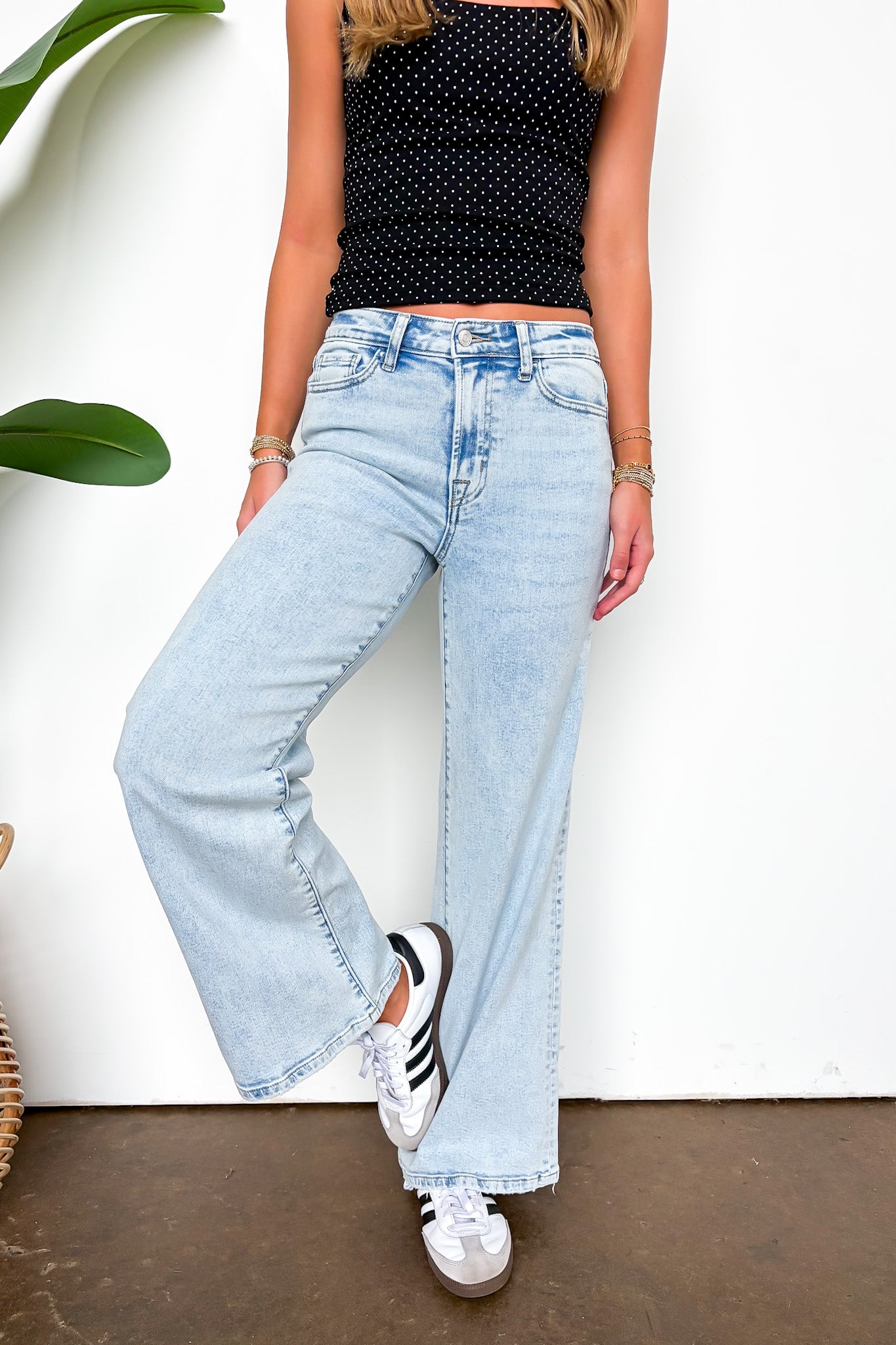 Light Wash Wide Leg Pants