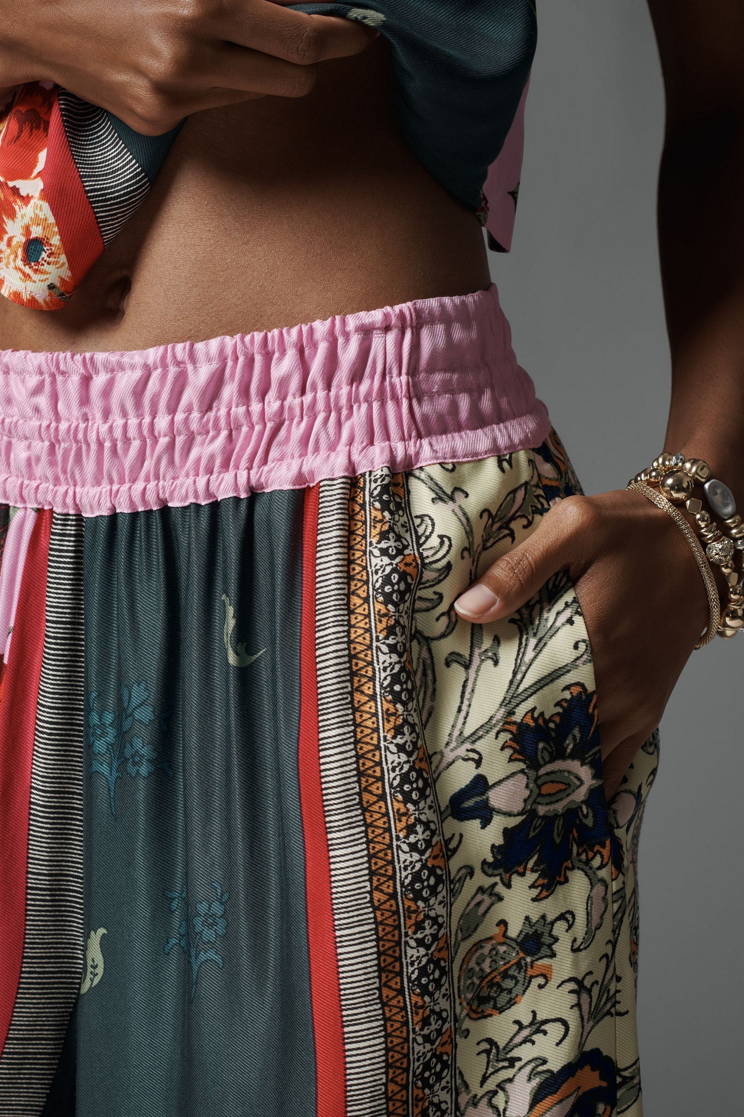Silky Floral Somerset Pull-On Pants