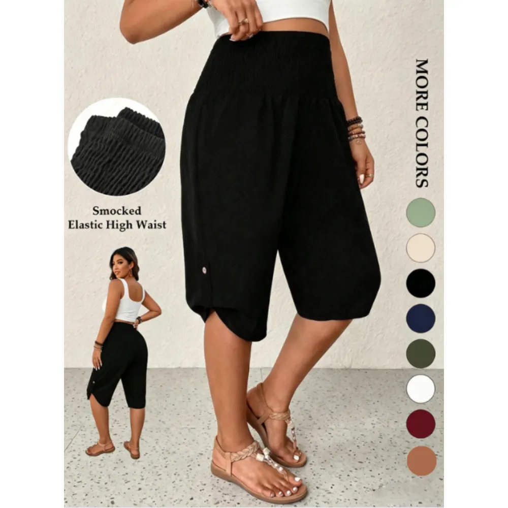 Factory Direct Women's Elastic Waist Comfort Capri Pants, 8-Pack Only $24