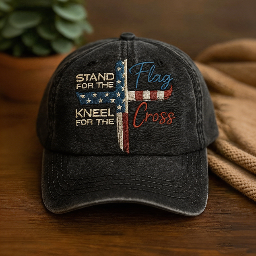 Unisex Stand For The Flag Kneel For The Cross Baseball Cap