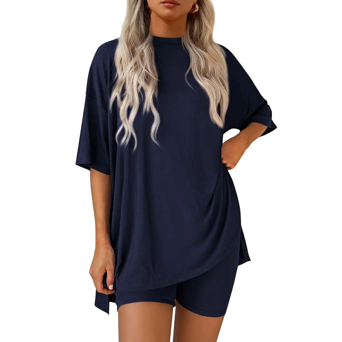 Pocket Biker Shorts Minimalist Lounge Wear Soft Viscose Fabric Comfy Homewear Cozy Pjs