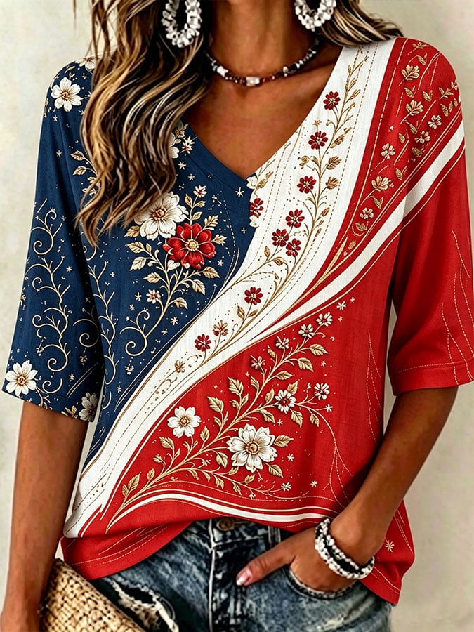 Women's Casual Printed Top