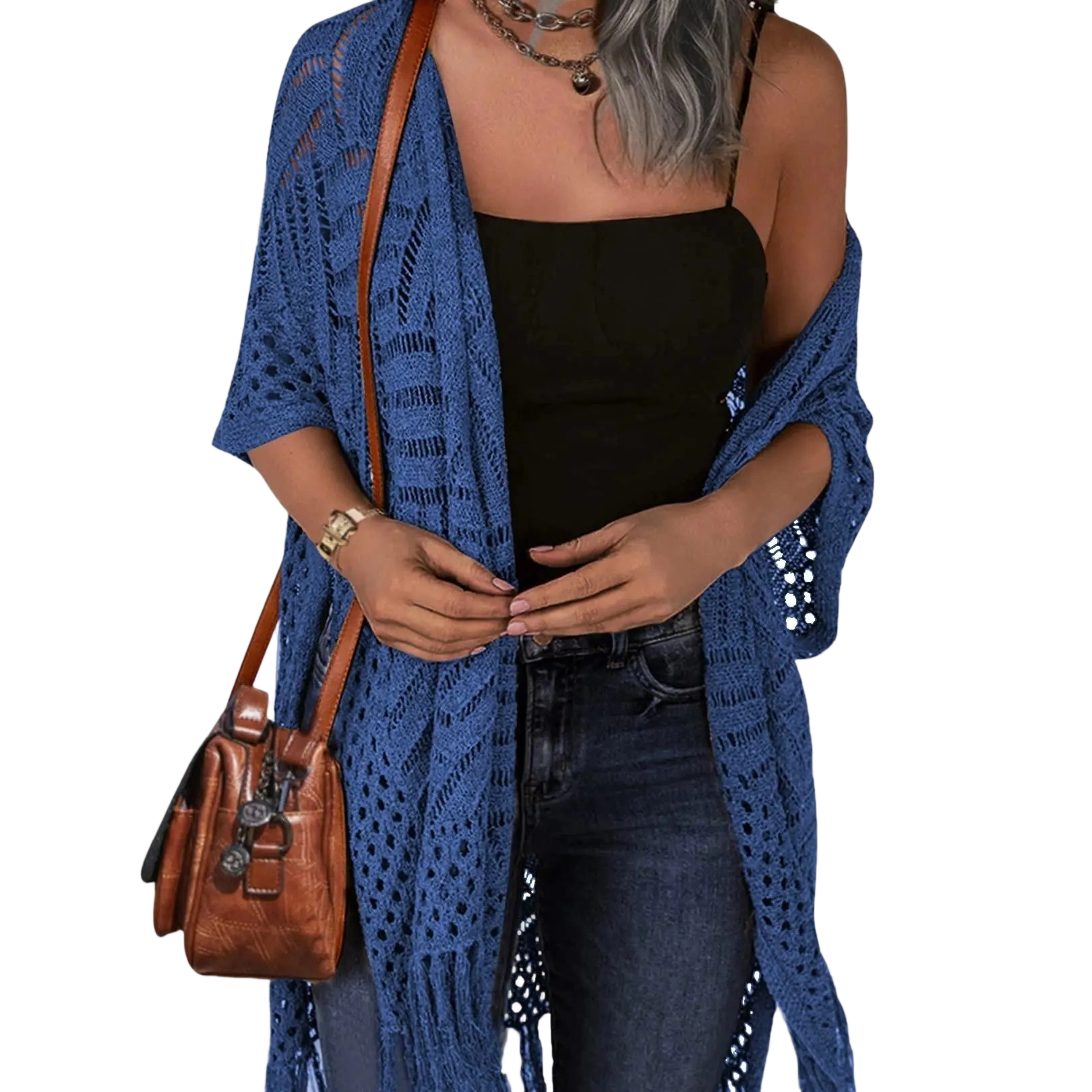 Women's Open Front Kimono Cardigan