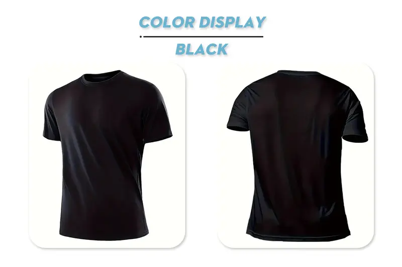 Men's 5-Pack Quick-Dry Crewneck T-Shirts – Breathable, Moisture-Wicking Sports Tees